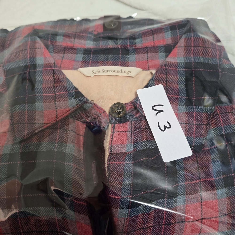 Soft Surroundings Kensington Plaid Burnout Velvet Tunic - MP - Picture 14 of 14
